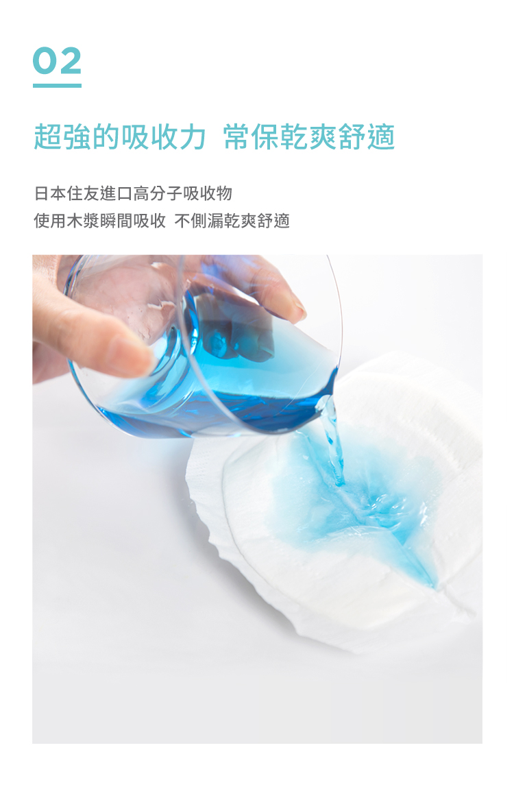 溢乳墊, 瞬吸拋棄式防溢乳墊, 哺乳, 母乳, 哺乳期間, 產後, 強力的吸收力, 乾爽舒適, 高分子吸收物, 不側漏乾爽舒適, 特點
