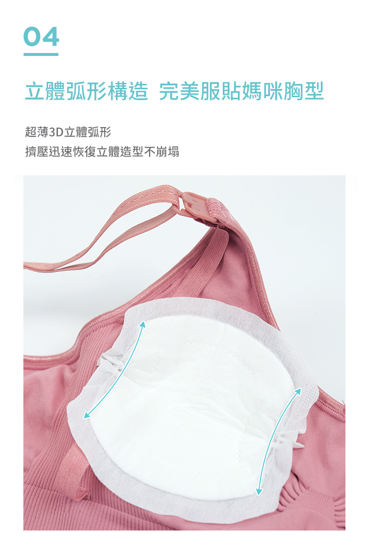 溢乳墊, 瞬吸拋棄式防溢乳墊, 哺乳, 母乳, 哺乳期間, 產後, 立體弧形構造, 完美服貼媽咪胸型, 超薄, 立體弧形, 立體造型, 特點