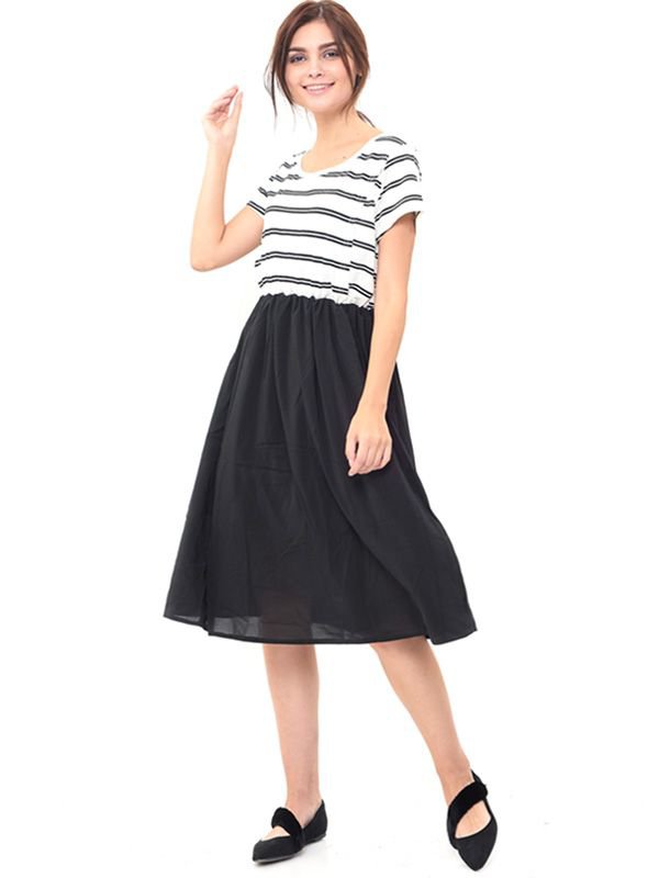 Tulle Midi Nursing Dress