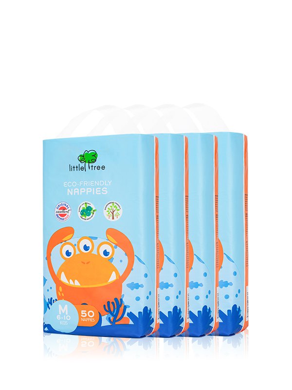 【小樹苗Little Tree】小怪獸環保尿布(50片X4包)-M號