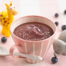 Resep MPASI: Trio Buah puree – Blueberi, Pisang & Pir (6 bulan keatas)