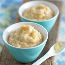 Menu MPASI: Bubur dengan Aprikot & Pisang (Untuk 6 Bulan keatas)