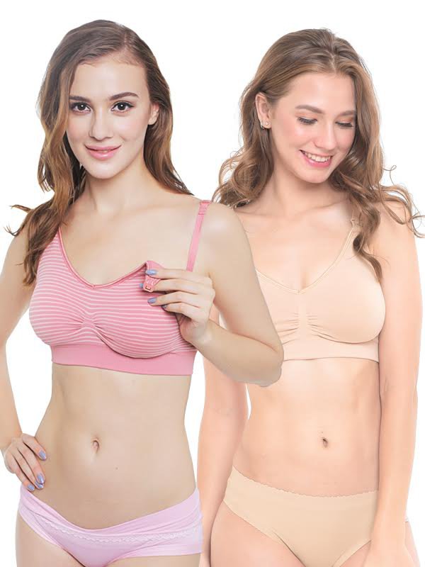 2 pack seamless maternity & nursing bra