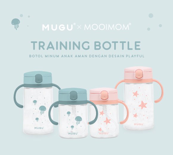 Botol minum anak, botol minum lucu, botol plastik, tempat minum anak, aman dan higienis, botol, tempat minum, MUGU, MOOIMOM