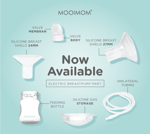 sparepart, electric breastpump, mooimom, mooimomid