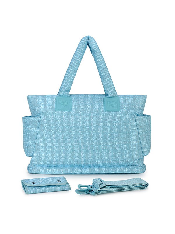 CIPU Airy Tote Bag Eco Knitted Turquoise L