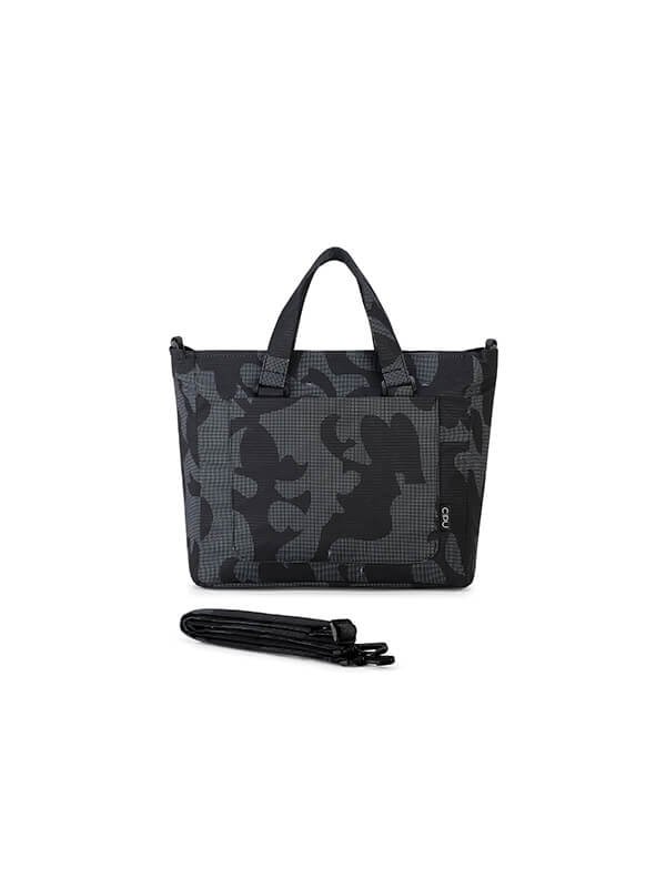 CIPU Light Tote Bag Black Camouflage S