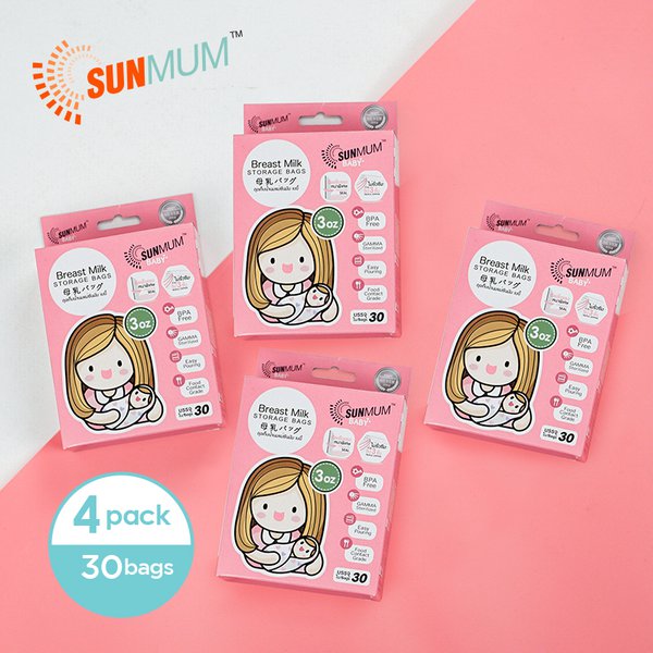 SUNMUM - 4 Bags Sunmum Breastmilk Storage Bags Kantong ASI
