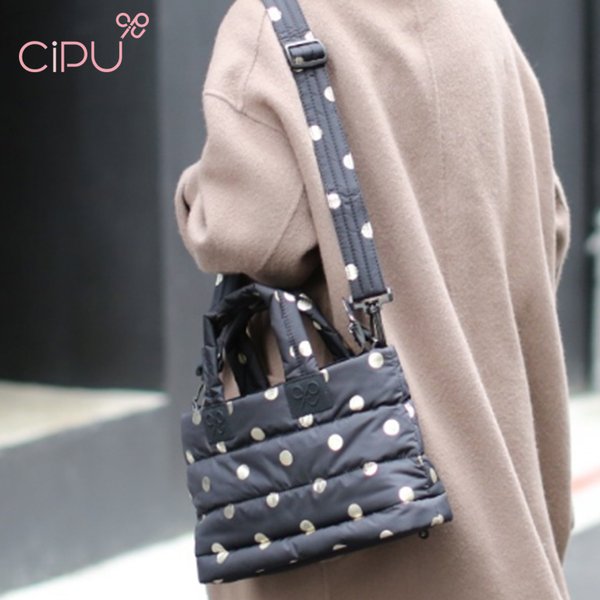 CIPU Airy Totebag ECO Gold Polka Dot S